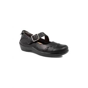 NEW ZIERA women's angel mary jane shoe in black leather